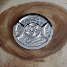 Load image into Gallery viewer, Silver Plated Brass Altar Tile -2 Types (3 Inch Round) - witchchest