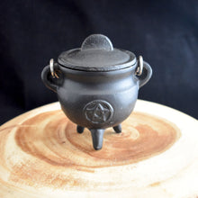 Load image into Gallery viewer, Small Cast Iron Cauldron With Lid - 3 Types - witchchest