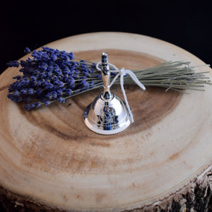 Small Silver Plated Pentacle bell - witchchest