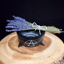 Load image into Gallery viewer, Soapstone Pentacle Smudge Pot - witchchest