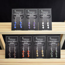 Load image into Gallery viewer, Sterling Silver Double Helix Crystal Earrings By All Charmed (Ottawa) - 9 Types - witchchest