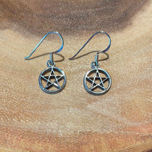 Load image into Gallery viewer, Sterling Silver Pentacle Earrings - Witch Chest