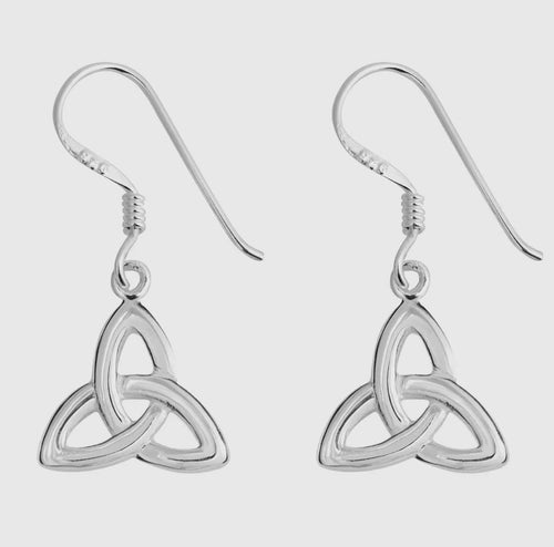 Sterling Silver Triquetra Earrings - Witch Chest