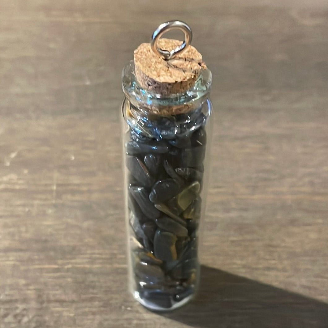 Tiger’s Eye (Multi-Coloured) Crystal Chip Jar - Witch Chest
