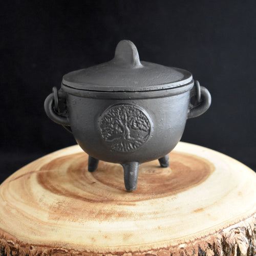 Tree Of Life Cast Iron Cauldron - Witch Chest
