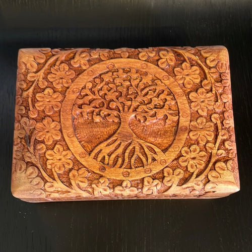Tree Of Life Wooden Box - 5X7 - Witch Chest