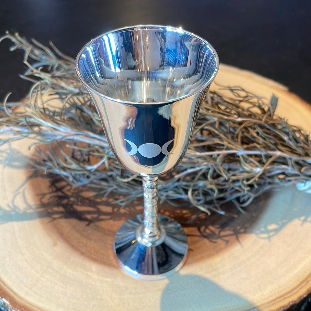 Triple Moon Chalice - Silver Plated - Witch Chest