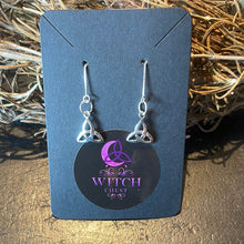 Load image into Gallery viewer, Triquetra Threader Earrings - Sterling Silver - Witch Chest