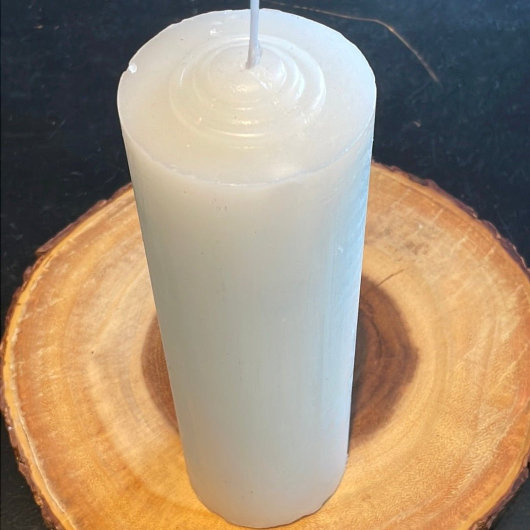 White 7 Day Candle For Pull Out Jar - Witch Chest