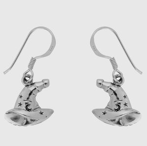 Witches Hat Earrings - Sterling Silver - Witch Chest