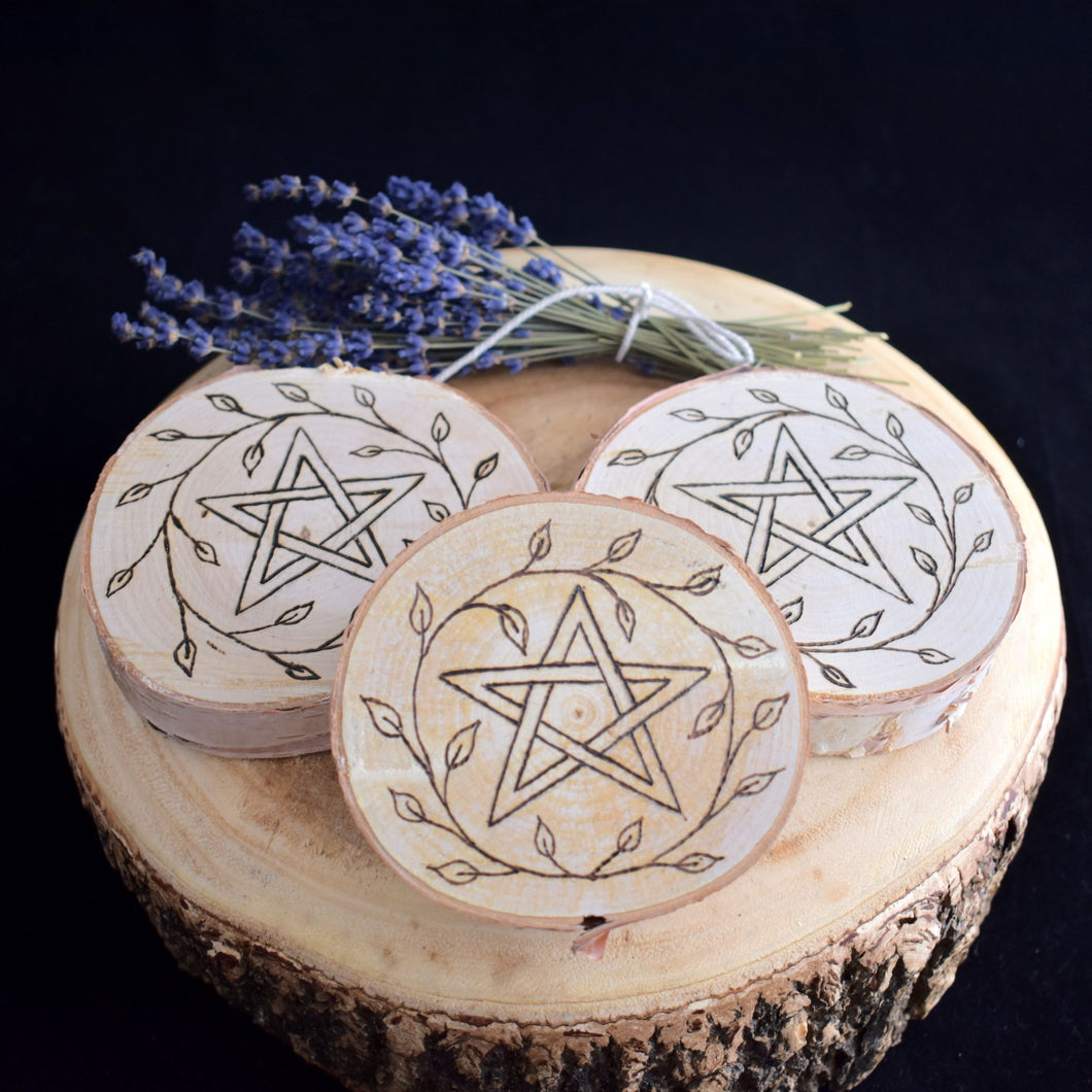 Wooden Birch Altar Tiles By Katie McPeak (Ottawa) - 2 Types - witchchest