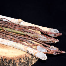 Load image into Gallery viewer, Wooden Crystal Wands Wrapped In Copper By Anne Cheng (Gatineau) - witchchest