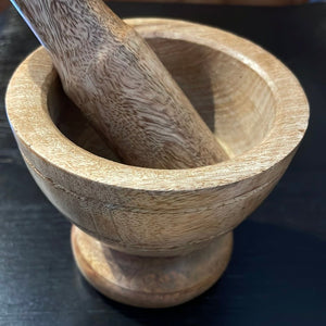 Wooden Mortar & Pestle - Witch Chest