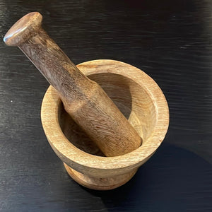 Wooden Mortar & Pestle - Witch Chest