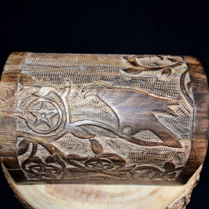 Wooden Raven Box - witchchest